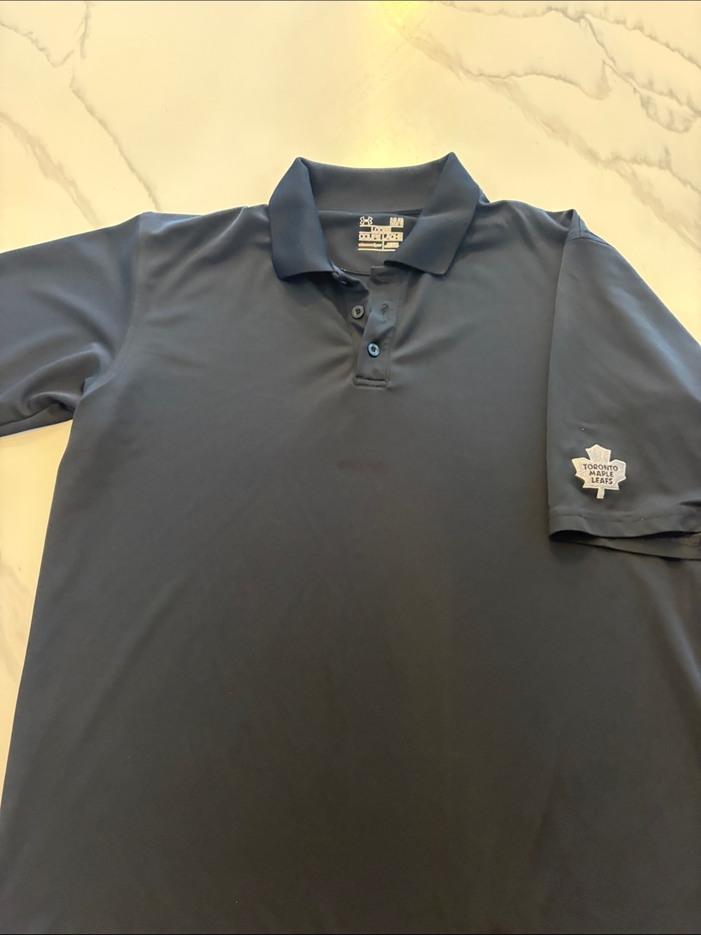 Toronto Maple Leafs Navy Polo Shirt - Men's Team Crest Under Armour